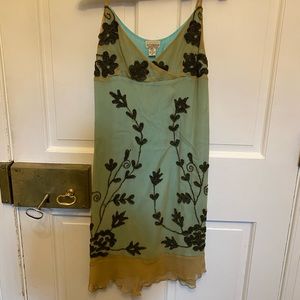 Floral Embroidered Mini Dress